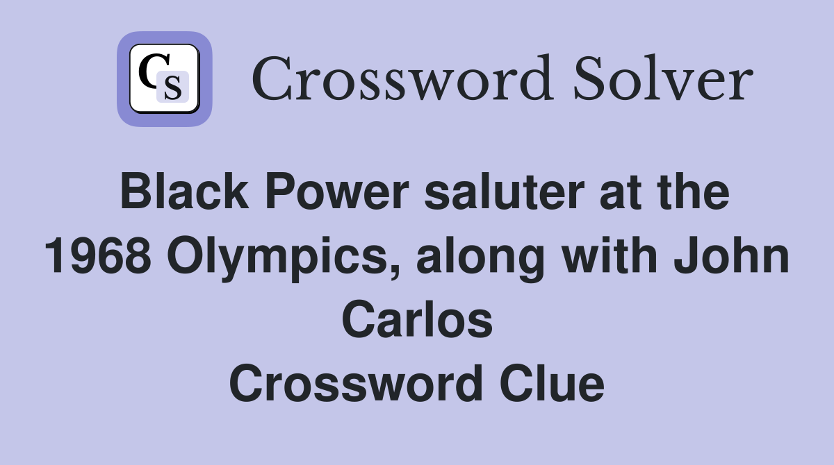 Black Power saluter at the 1968 Olympics, along with John Carlos